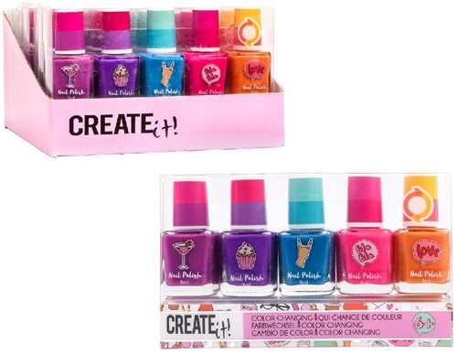 Creat It! Nagellak Color Changing 5-pack