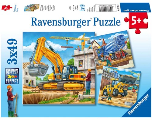 Ravensburger puzzle Grands véhicules de constr. 3x49p