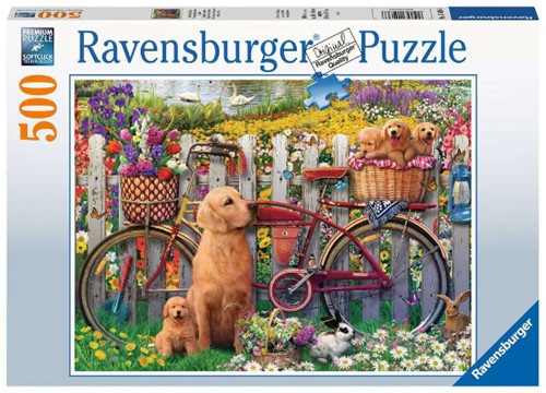 Ravensburger puzzle Chiens mignons dans le jardin 500 pièces