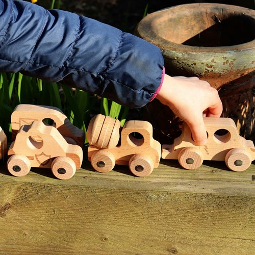 TickiT Tickit Natuurlijke Houten Voertuigen Set