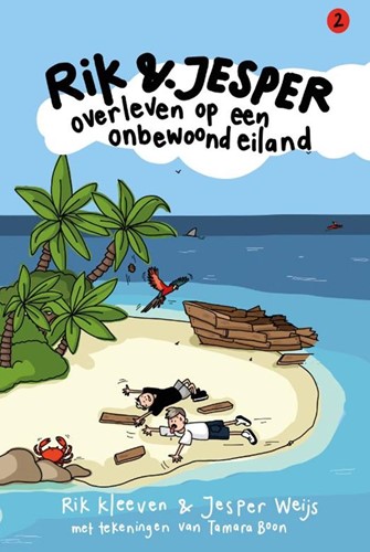 Rik en Jesper overleven op een onbewoond  eiland - Kinderboek