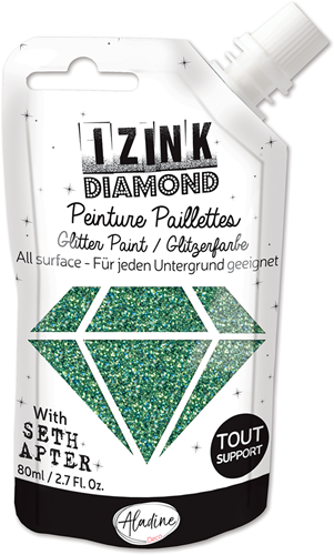 Aladine Aladine Izink Diamond Glitterverf 80 ml Azuur Blauw