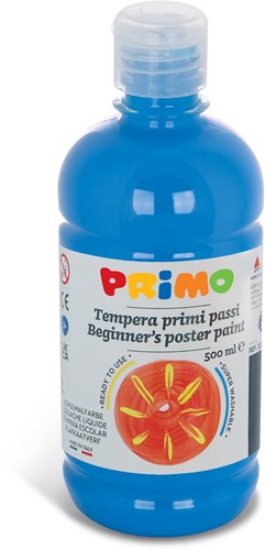 Peinture pour poster Primo Beginners prête à l'emploi, flacon de 500 ml avec bouchon doseur cyan