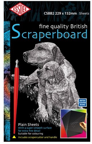 Essdee Essdee Scraperboard Krasbord 22,9x15,2 cm Zwart 10 stuks