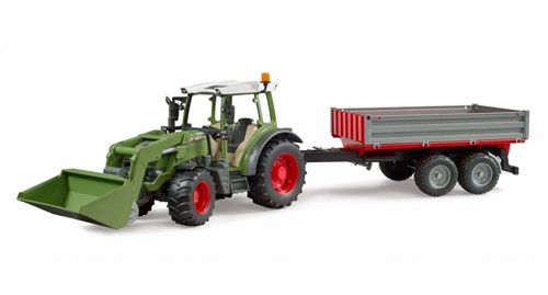 Bruder Fendt Vario 211 avec chargeur frontal et remorque basculante (02182)