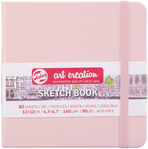 Royal Talens TAC Schetsboek 12x12 cm 140gr 80 vel Roze